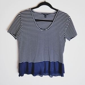J. Crew striped short sleeve scoop neck shirt top